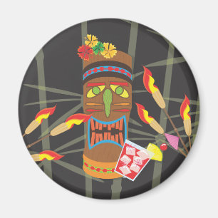 Retro Tiki Head Magneet