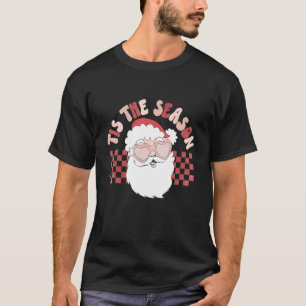 Retro Tis Is Het Seizoen Kerstman Kerstmis Familie T-shirt