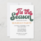 Retro ’Tis Season Fête Invitation (Devant)