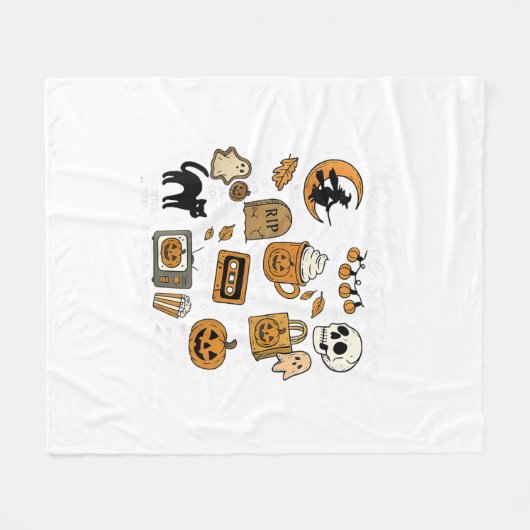 Retro Tis The Season Funny Halloween Season Fall Fleece Deken (Voorkant (Horizontaal))