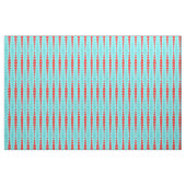Rétro tissu de points de rouge et de turquoise (Yard)
