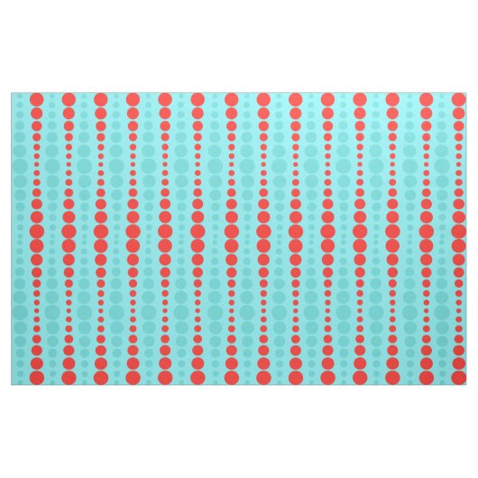 Rétro tissu de points de rouge et de turquoise (Fat Quarter)