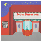 Rétro tissu de salle de cinéma (Échantillon)