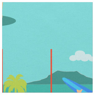 Rétro tissu de type de surfer