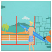 Rétro tissu de type de surfer (Échantillon)