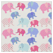 Rétro tissu d'impression d'éléphant de patchwork (Fermer)