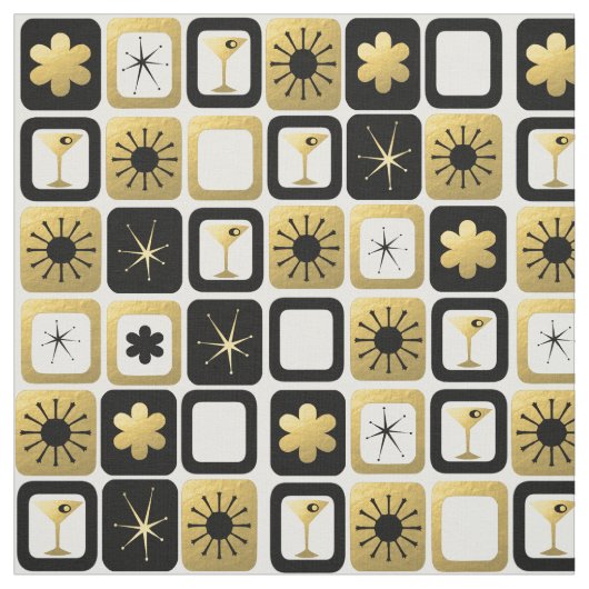 Rétro tissu fascinant d'or (Échantillon)