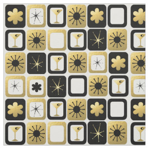 Rétro tissu fascinant d'or