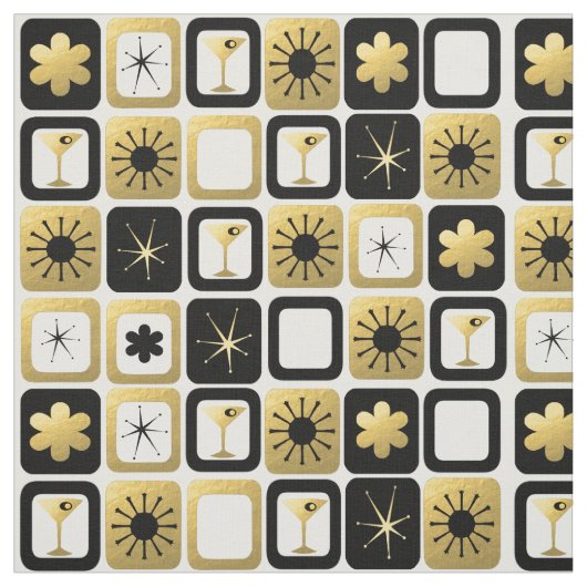 Rétro tissu fascinant d'or (Échantillon)