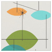 Rétro tissu mobile atomique de motif (Fermer)