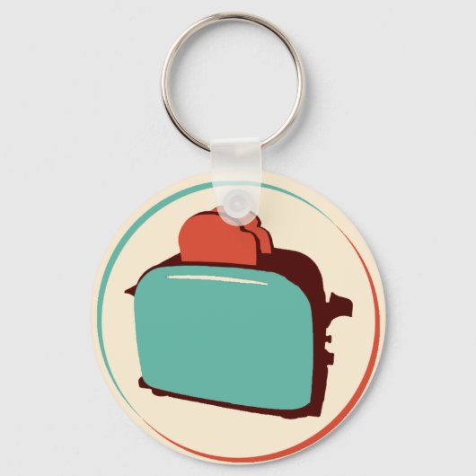 Retro Toaster Sleutelhanger/Charm Sleutelhanger (Voorkant)