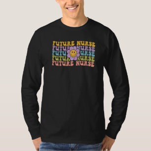 Retro Toekomst Verpleegster Leven Madeliefje Bloem T-shirt