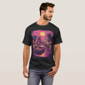 Retro Tokyo Sunset T-shirt (Voorkant volledig)
