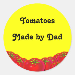 Retro tomaten Aangepaste conservenetiketten Ronde Sticker