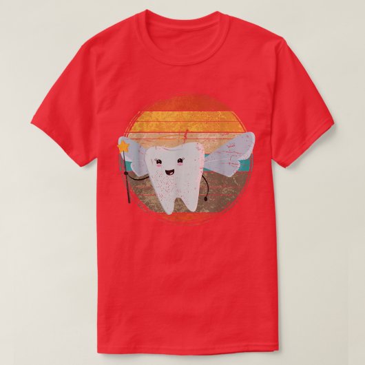 Retro Tooth Fairy Dental Assistant T-shirt (Design voorkant)