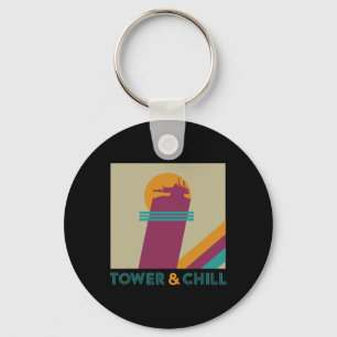 Retro Toren En Chillen - Gamer Titan Jager Warlock Sleutelhanger