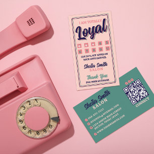 Retro "Totally Loyal" Typografie Cool Color Scheme Klantenkaartje