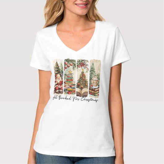 Rétro Tout Réservé pour Noël T-Shirt à col V (Devant)