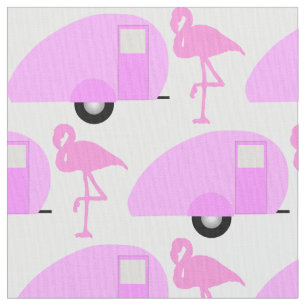 Retro Traandrup Camper Roze Flamingo Stof