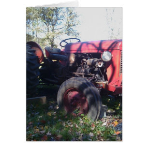 Rétro tracteur rouge