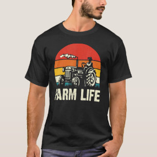Retro Tractors Farmer Farmer Fathers Dag Pap Ik he T-shirt