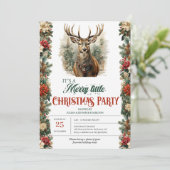 retro traditioneel kerstrendier kaart (Staand voorkant)