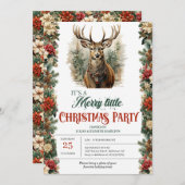 retro traditioneel kerstrendier kaart (Voorkant / Achterkant)