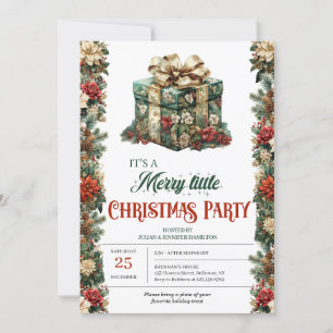 Retro traditioneel klassiek kerstcadeau kaart