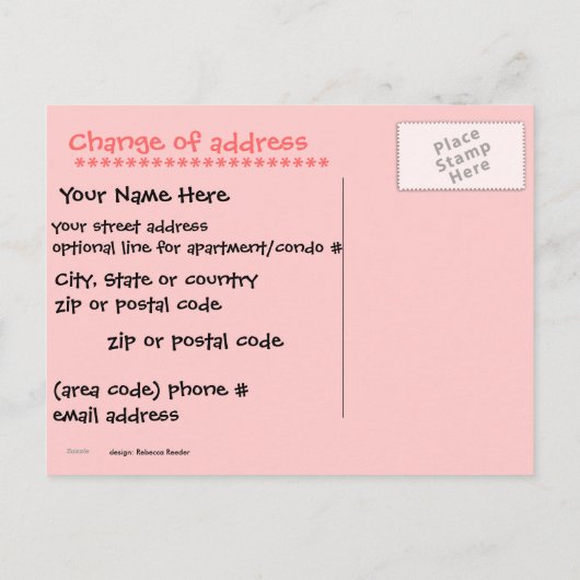 Retro Trailer Hawaiian Palm New Home Aankondigingskaart (Achterkant)