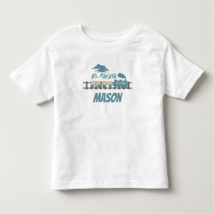 Retro Train kinderen Birthday Party Earthy Kinder Shirts