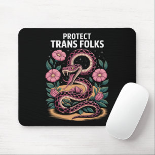 Retro Trans Pride Trans Rechten Bescherm Trans Men Muismat