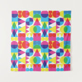 Retro transparante vormen achtergrond wandkleed (Voorkant (horizontaal))