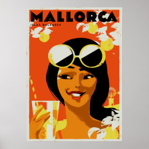 Retro Travel - Mallorca Balearen Spanje Poster