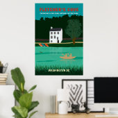 Retro Travel Poster Fletcher's Cove Washington DC (Bureau à domicile)