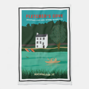 Retro Travel Poster Fletcher's Cove Washington DC Theedoek