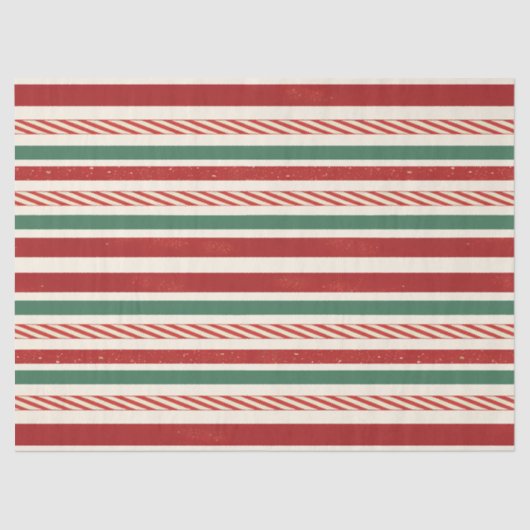 Retro Treasures Christmas stripes Tissuepapier (Voorkant)