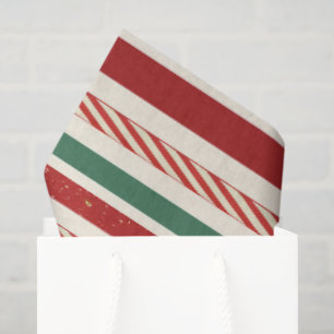 Retro Treasures Kerststrepen Tissuepapier