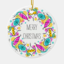 Retro Tree Baubles Circle Kerstversiering Keramisch Ornament