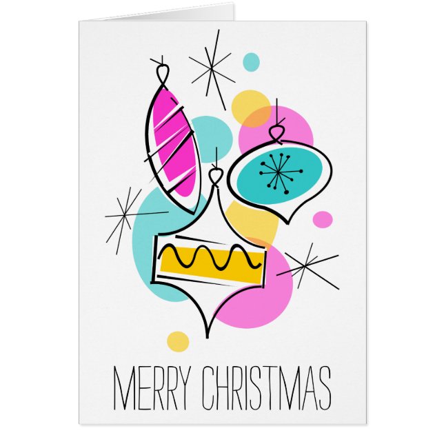 Retro Tree Baubles Group, verticaal (Voorkant)