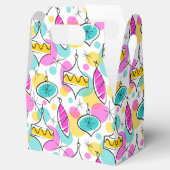 Retro Tree Baubles Multi-gunstige box Bedankdoosjes (Geopend)