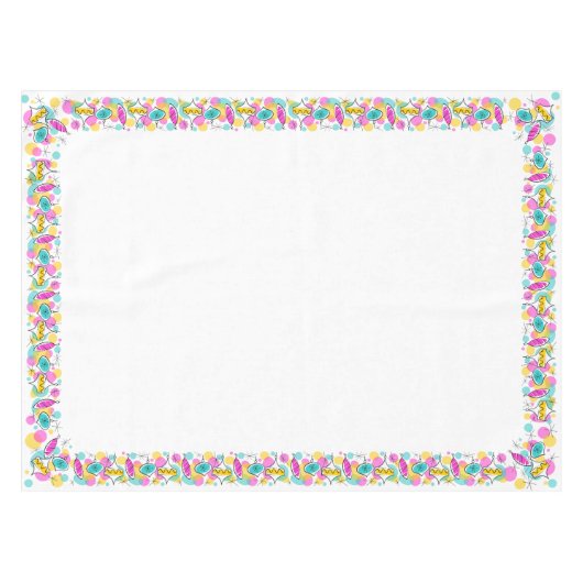 Retro Tree Baubles tablecloth 50x72 Tafelkleed (Voorkant (Horizontaal))