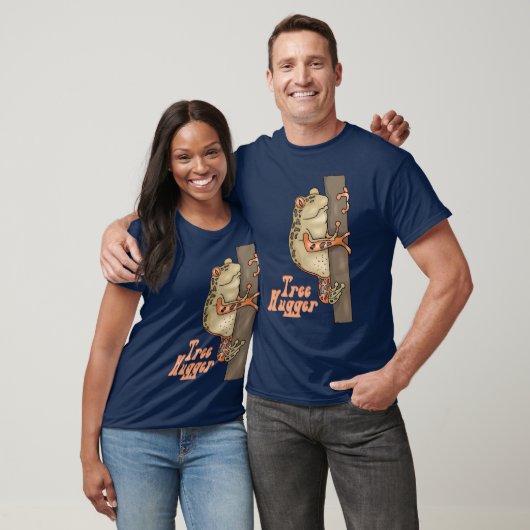 Retro Tree Hugger Tree Frog T-shirt (Unisex)