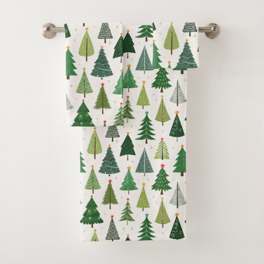 Retro Trees Bad Handdoek (Insitu)