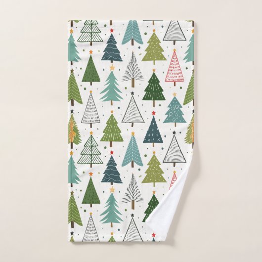 Retro Trees Bad Handdoek (Handdoek)