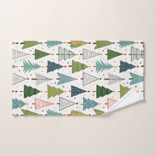 Retro Trees Bad Handdoek (Handdoek)