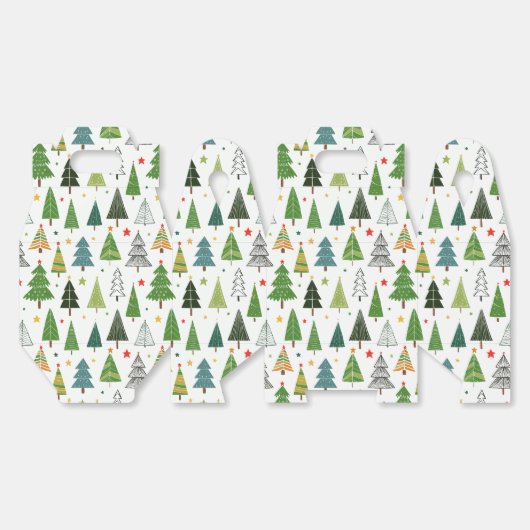 Retro Trees Bedankdoosjes (Ongevouwen)