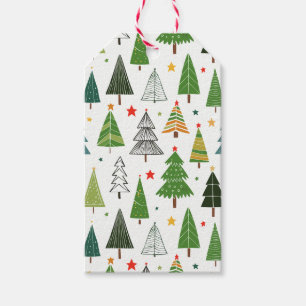 Retro Trees Cadeaulabel