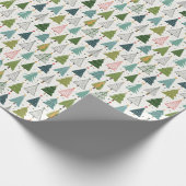 Retro Trees Cadeaupapier (Hoek)