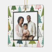 Retro Trees Keramisch Ornament (Links)