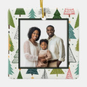 Retro Trees Keramisch Ornament (Voorkant)